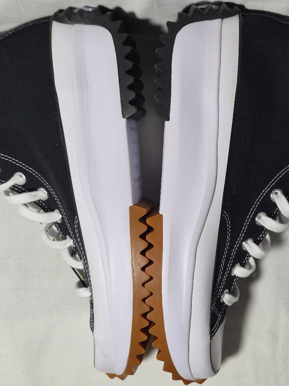 Converse Run Star Hike Black White High Sneakers Shoes 166800C Size M 10 W 11.5 - Picture 3 of 16